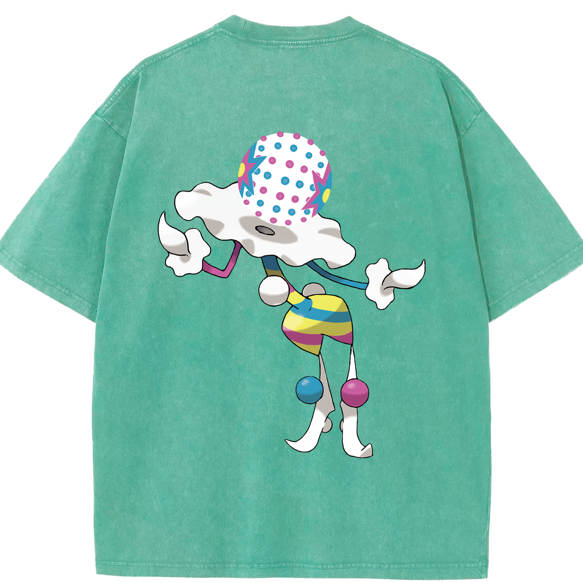 （画像用） ポケットモンスター Pokémon 綿100% ヴィンテージ風 半袖Tシャツ（背面プリント）